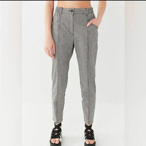 Urban Outfitters Size SP Gingham Slim St Leg Pants Elastic Waist High Rise